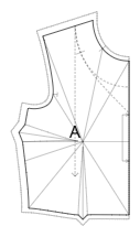 Front bodice with darts